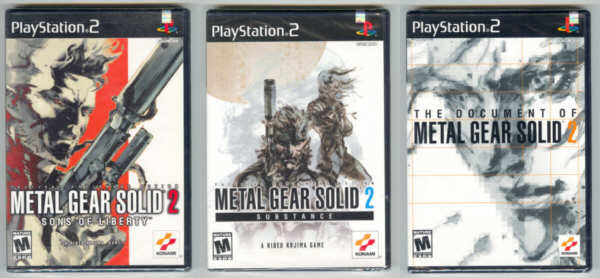ALL 3 METAL GEAR SOLID 2 Playstation 2 GAMES New Sealed